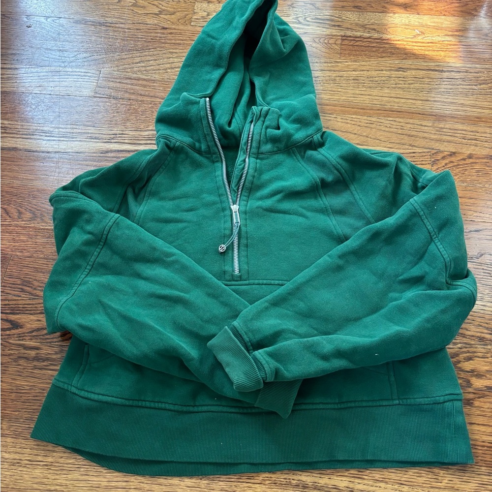 Lululemon scuba green Half-Zip Hoodie size xs/small